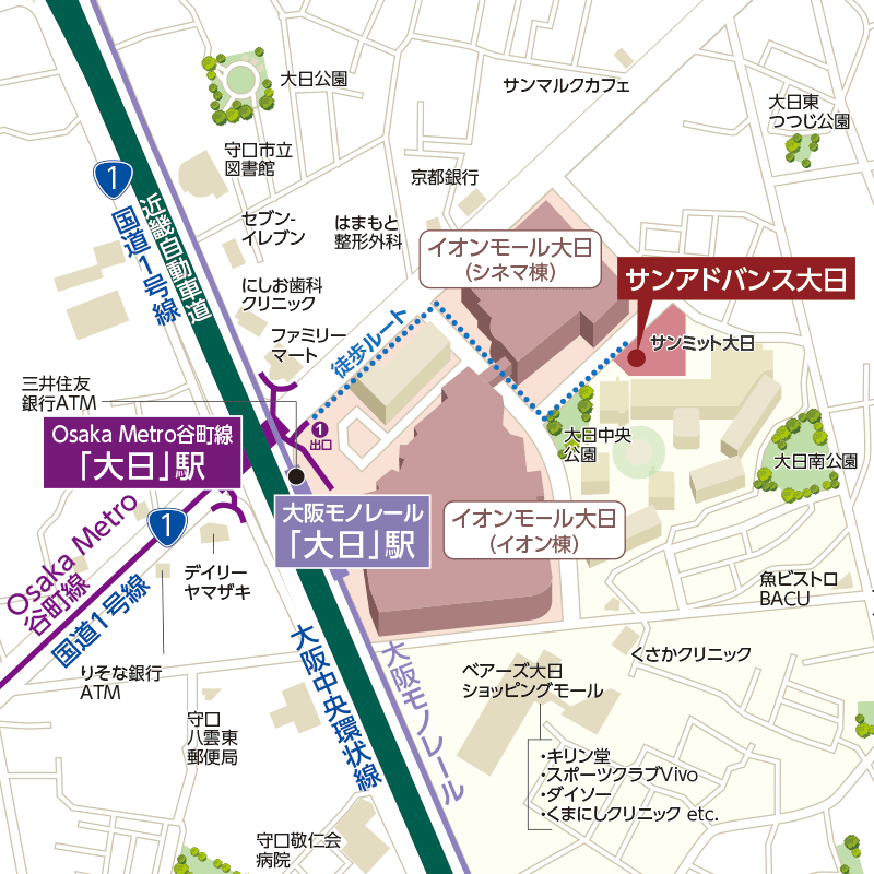 大日駅アクセスマップ